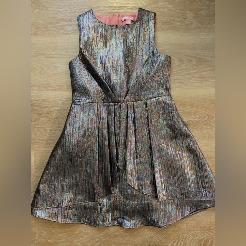 Girls BCBG Metallic Textured Dress